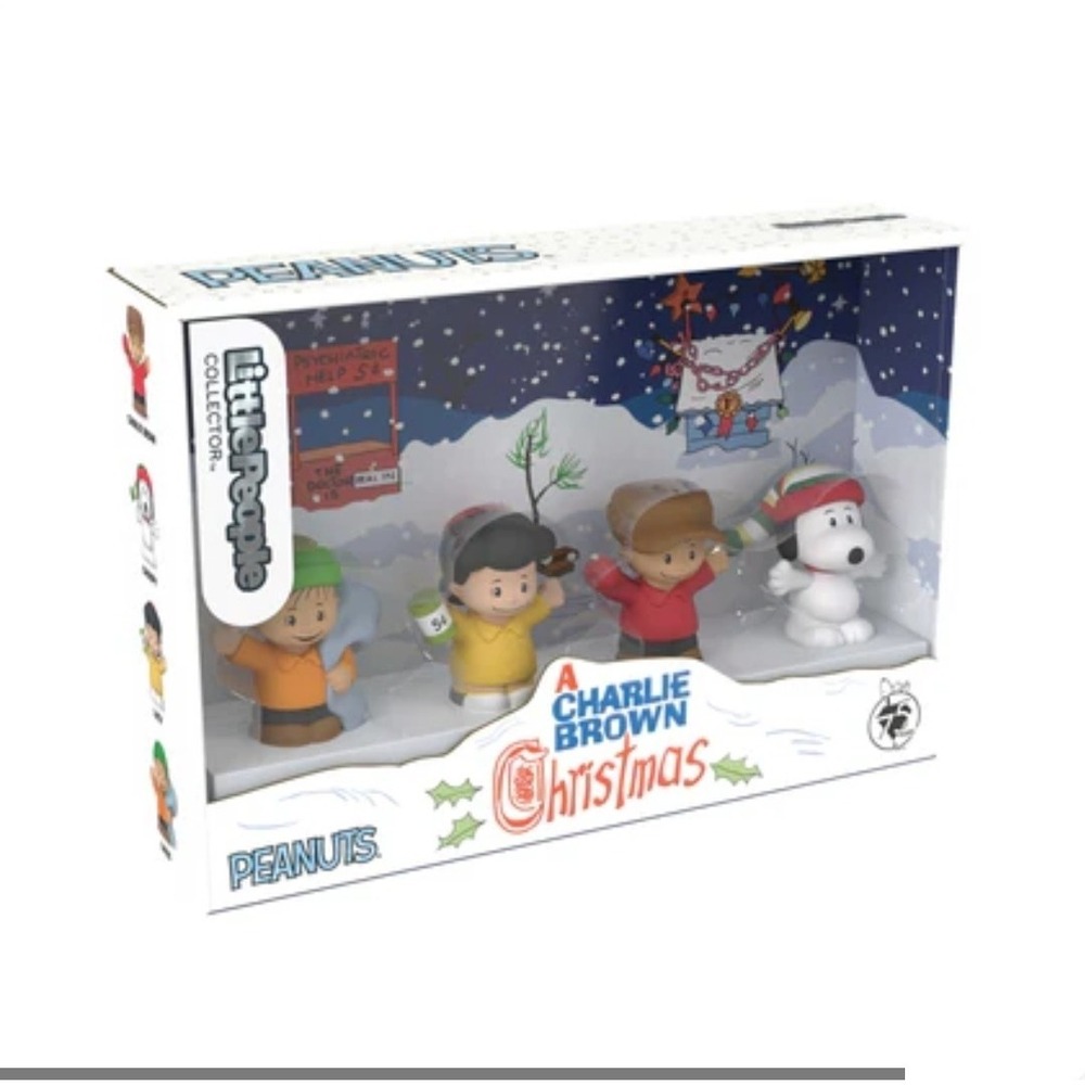 Fisher Price Little People A Charlie Brown Christmas Set Snoopy Peanuts Gang NIB